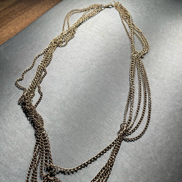 Jewelry | Opera Length Golden Chain Style Long Multi Strand Classic ...